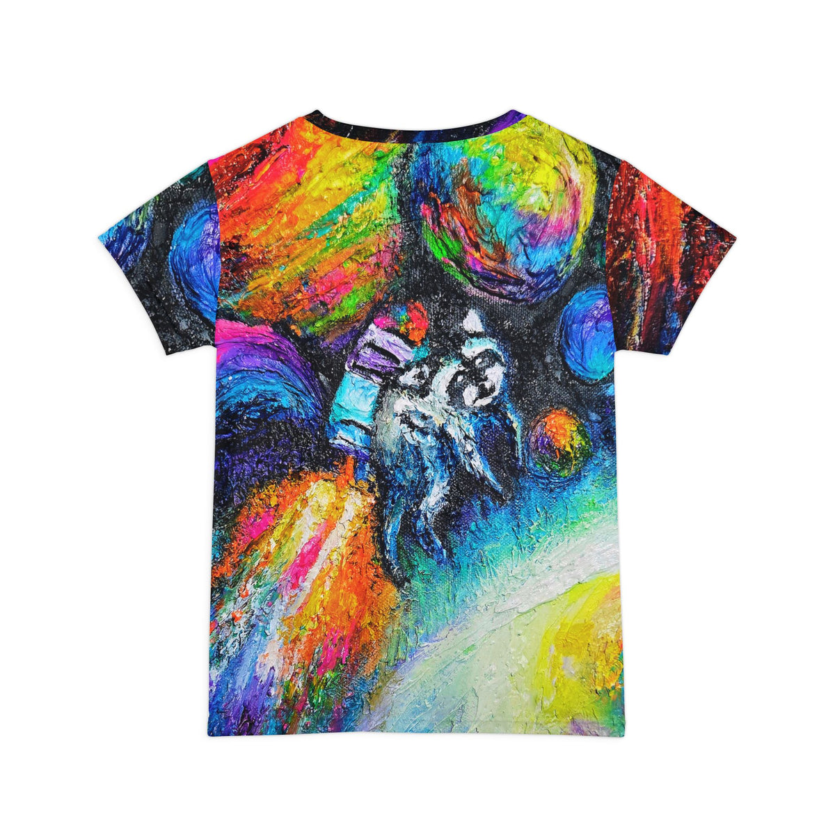 Astronaut Raccoon Cosmic Art Tee — Women's All-Over Print Shirt