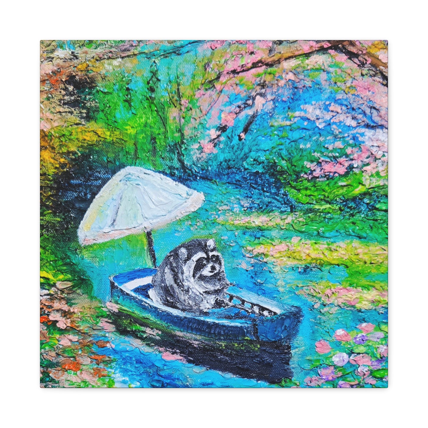 Jimothy Rows a Boat Print — Colorful Matte Stretched Canvas Art