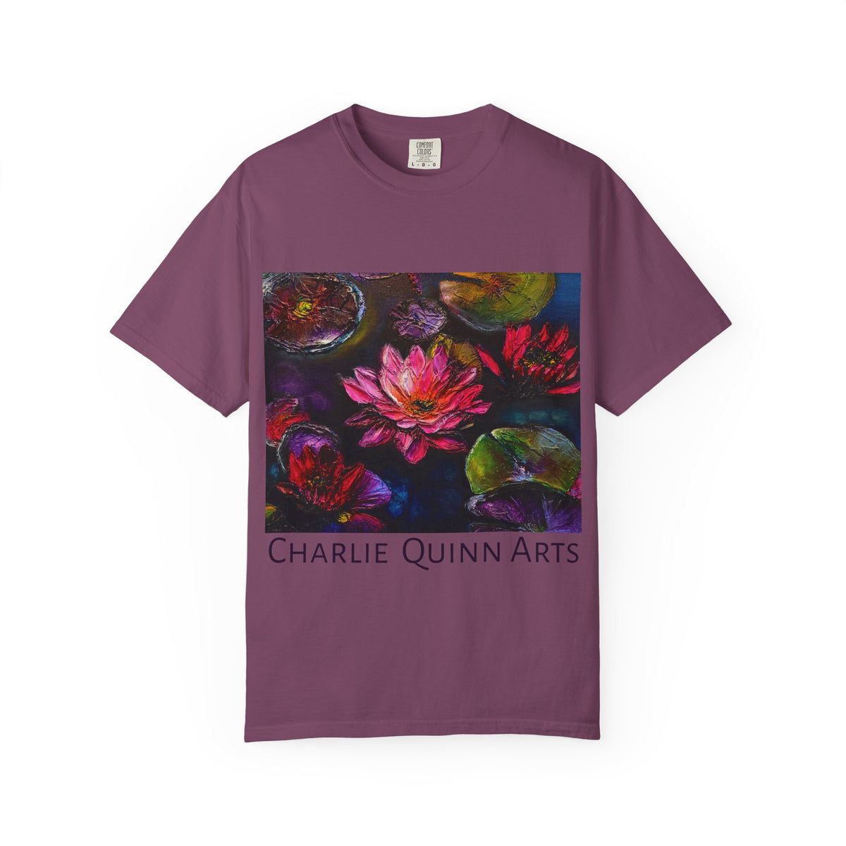 Waterlily Art T-Shirt — Charlie Quinn Arts Floral Graphic Tee