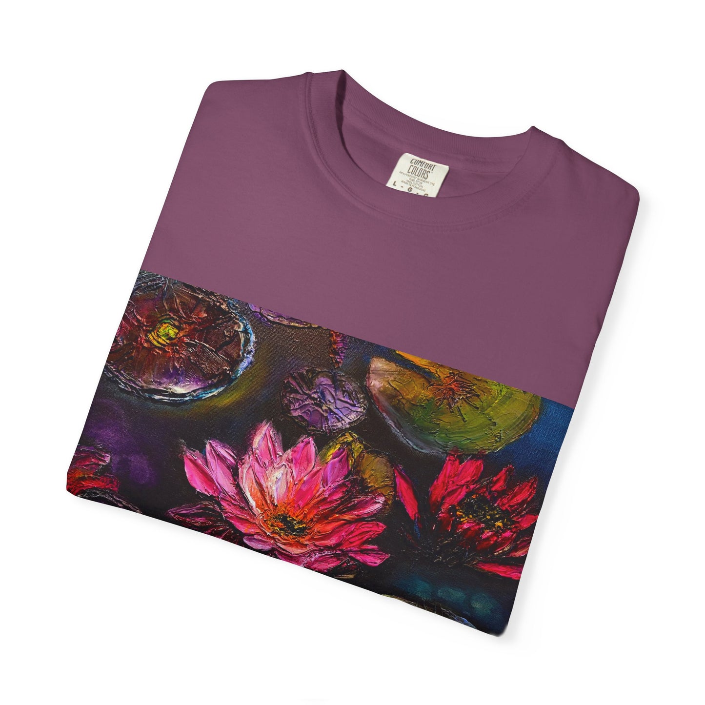 Waterlily Art T-Shirt — Charlie Quinn Arts Floral Graphic Tee