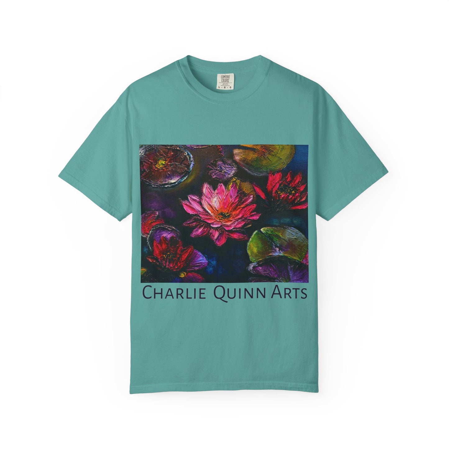 Waterlily Art T-Shirt — Charlie Quinn Arts Floral Graphic Tee