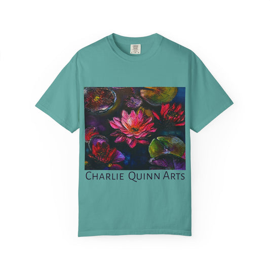 Waterlily Art T-Shirt — Charlie Quinn Arts Floral Graphic Tee