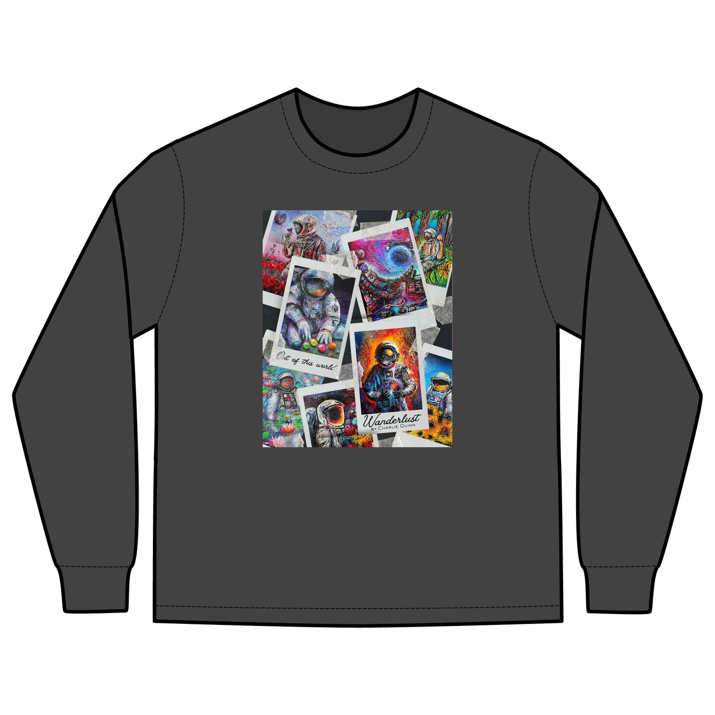 Long Sleeve Tee — Collage Art Astro Print (CharlieQuinnArts)
