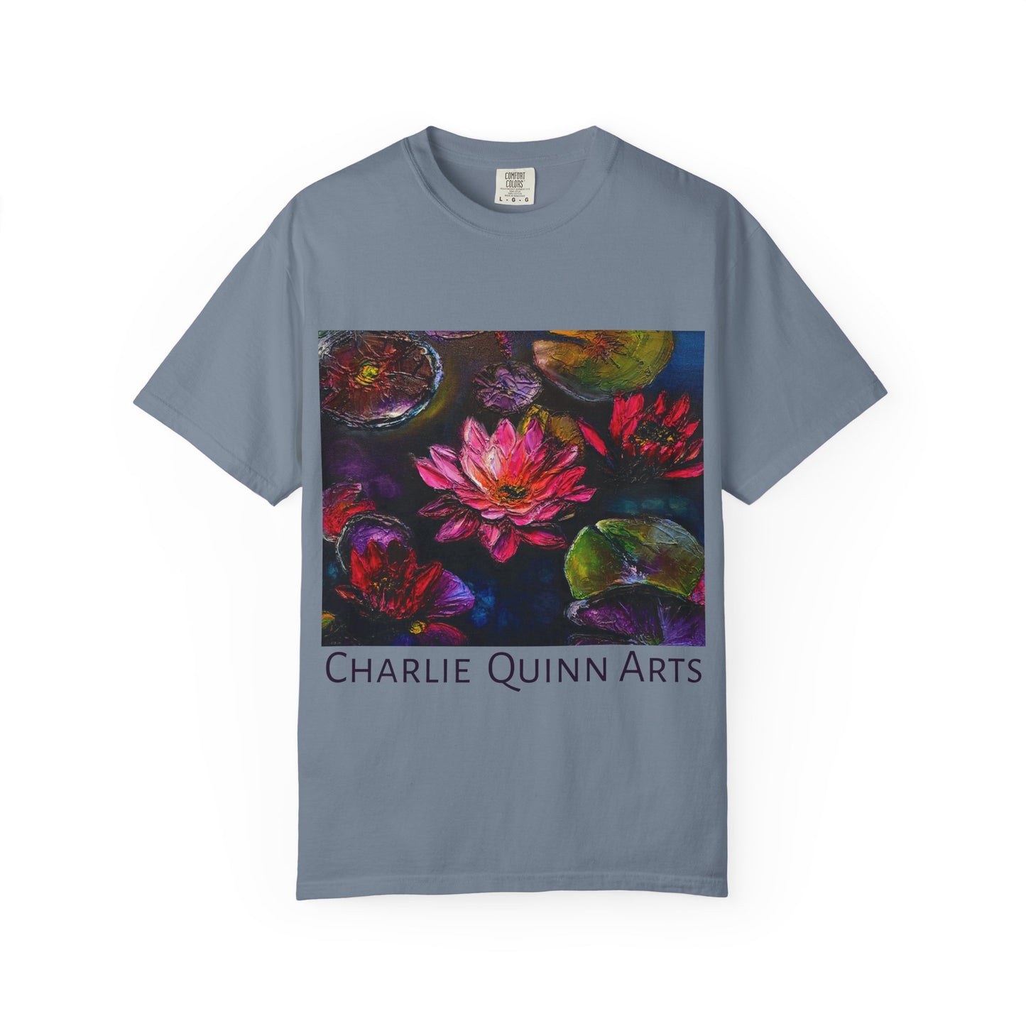 Waterlily Art T-Shirt — Charlie Quinn Arts Floral Graphic Tee