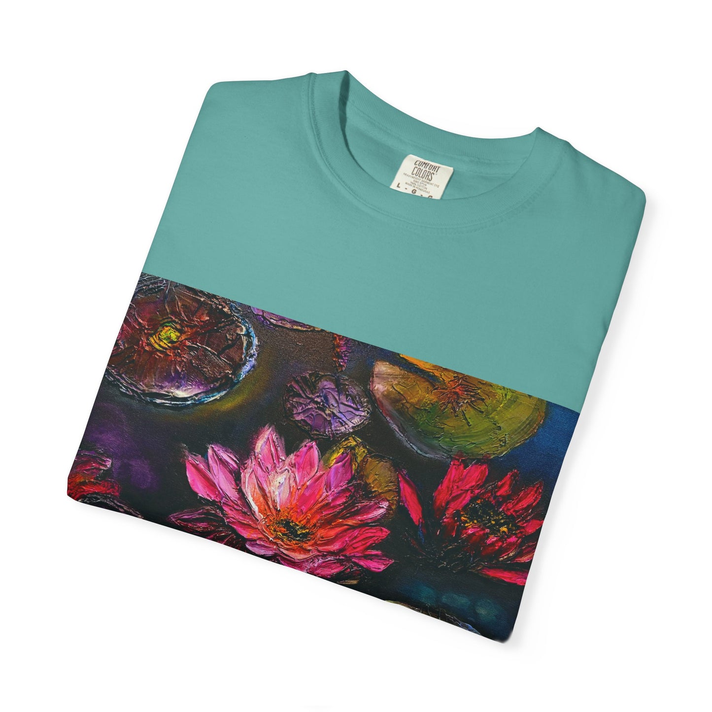 Waterlily Art T-Shirt — Charlie Quinn Arts Floral Graphic Tee