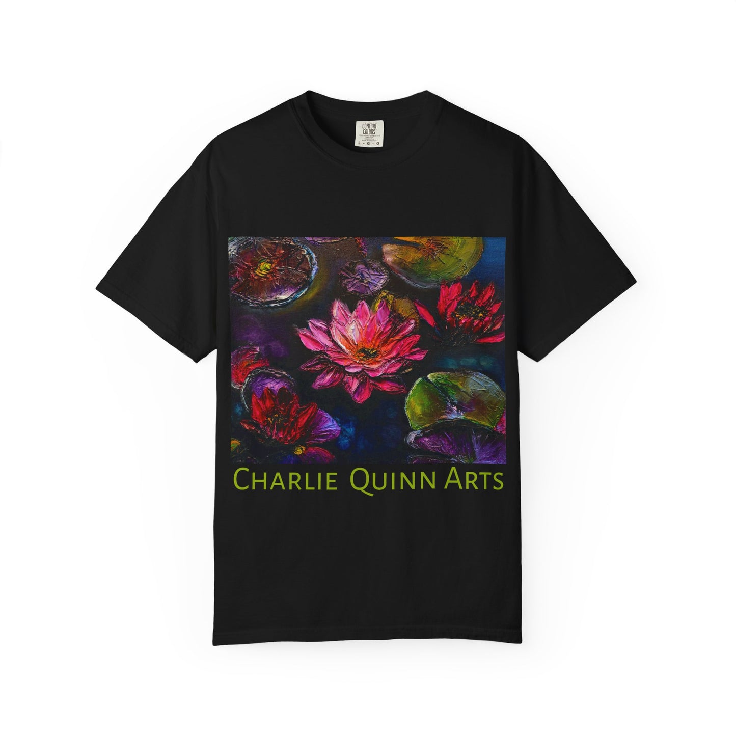 Waterlily Art T-Shirt — Charlie Quinn Arts Floral Graphic Tee