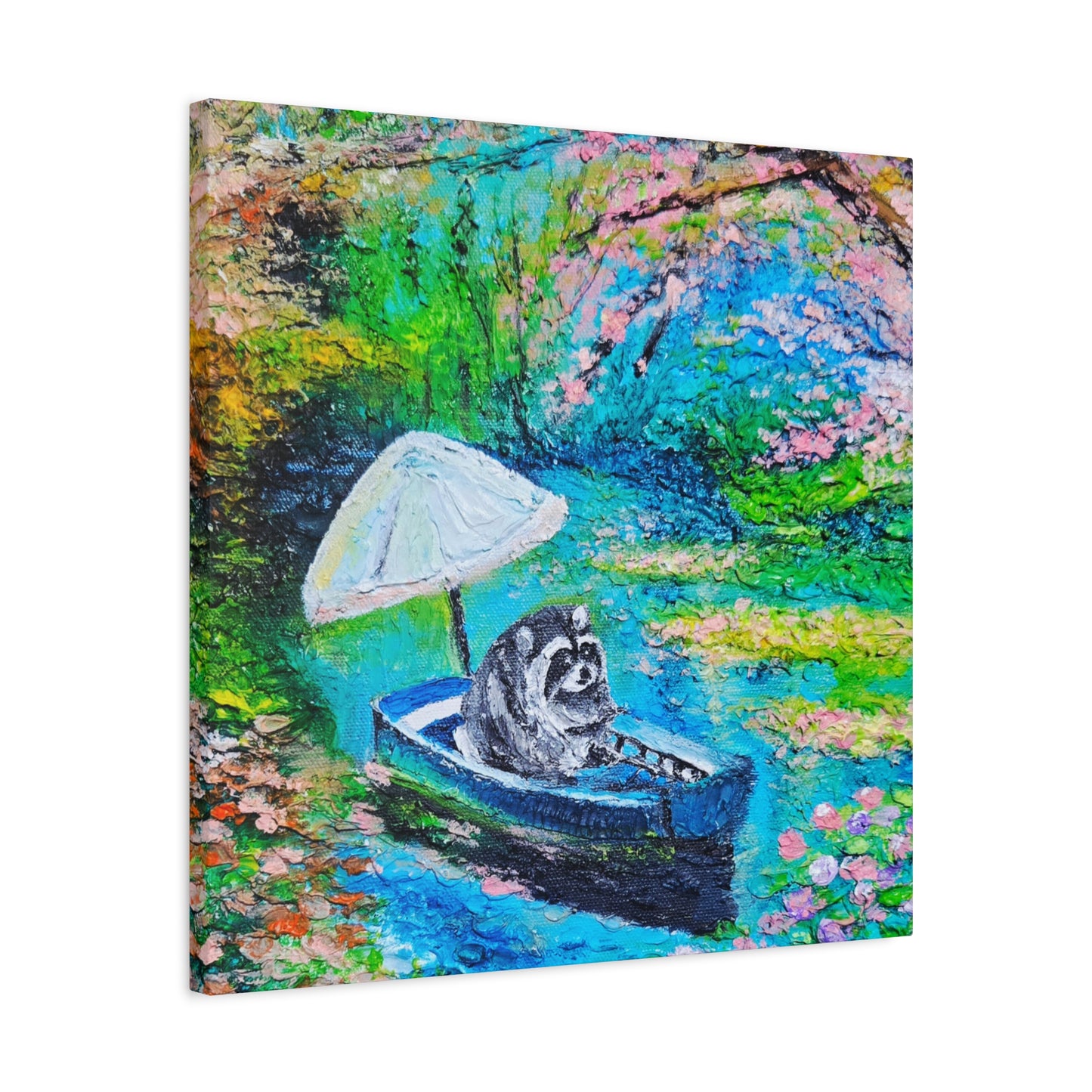 Jimothy Rows a Boat Print — Colorful Matte Stretched Canvas Art