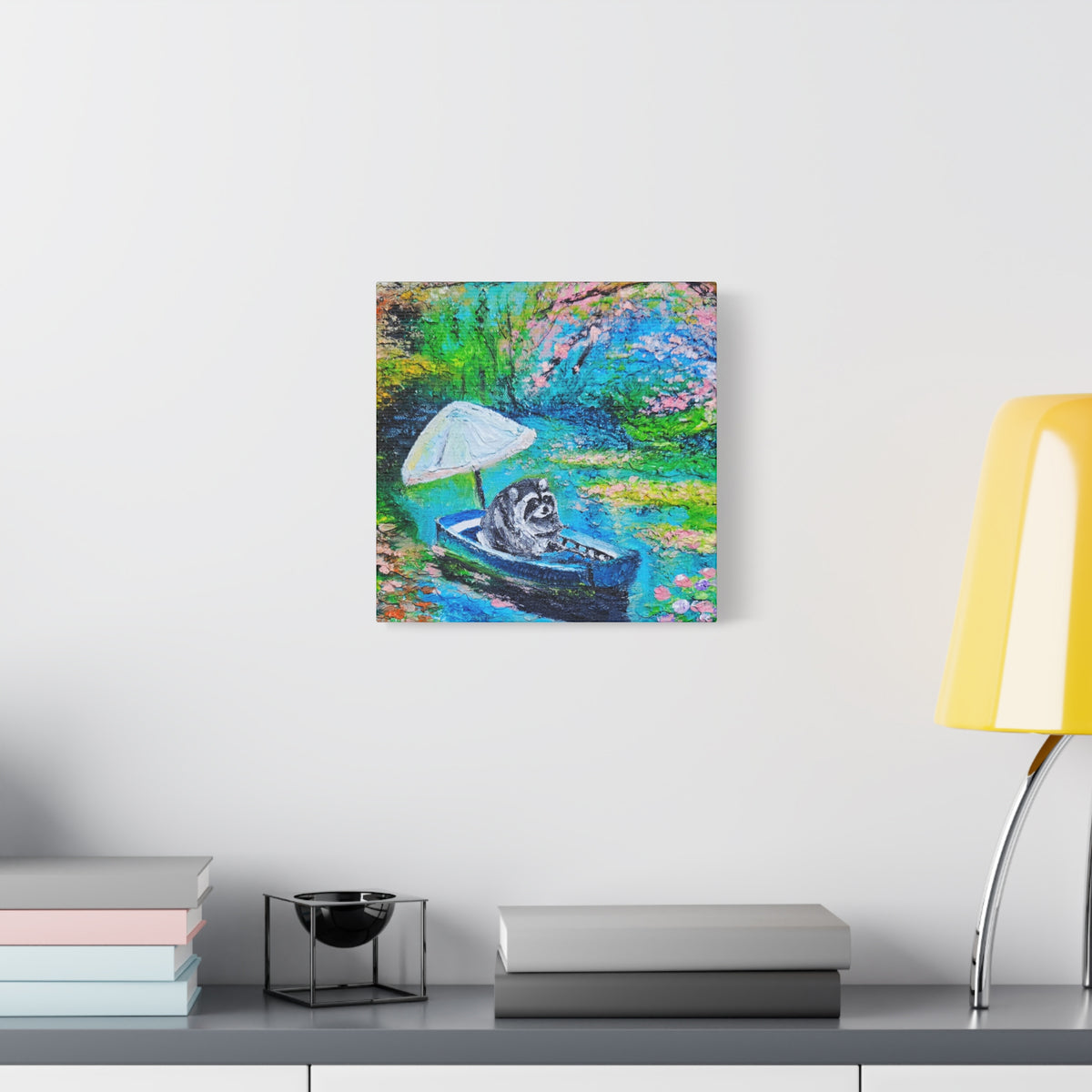 Jimothy Rows a Boat Print — Colorful Matte Stretched Canvas Art