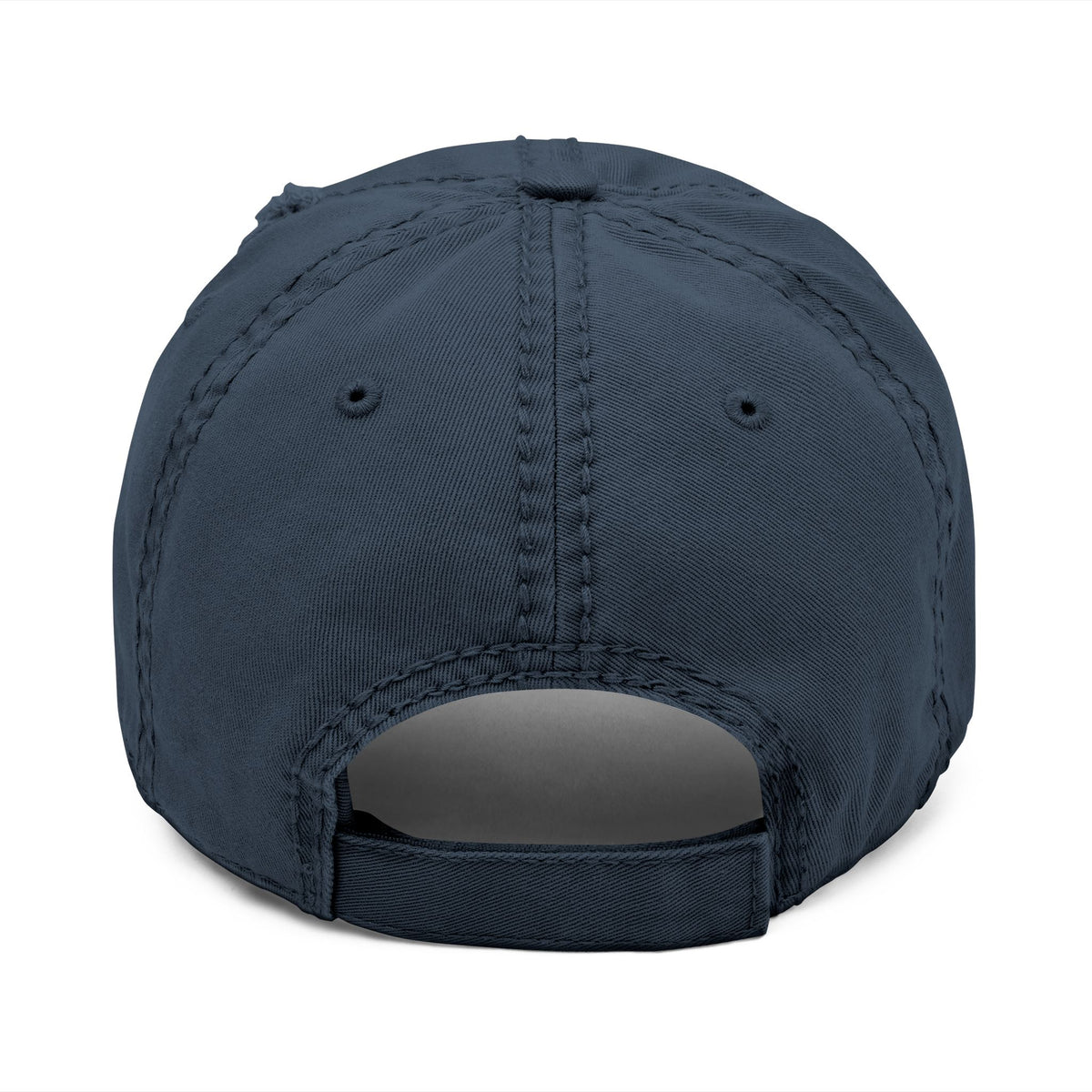 Distressed Embroidered Dad Hat – CQT Lotus Logo Design
