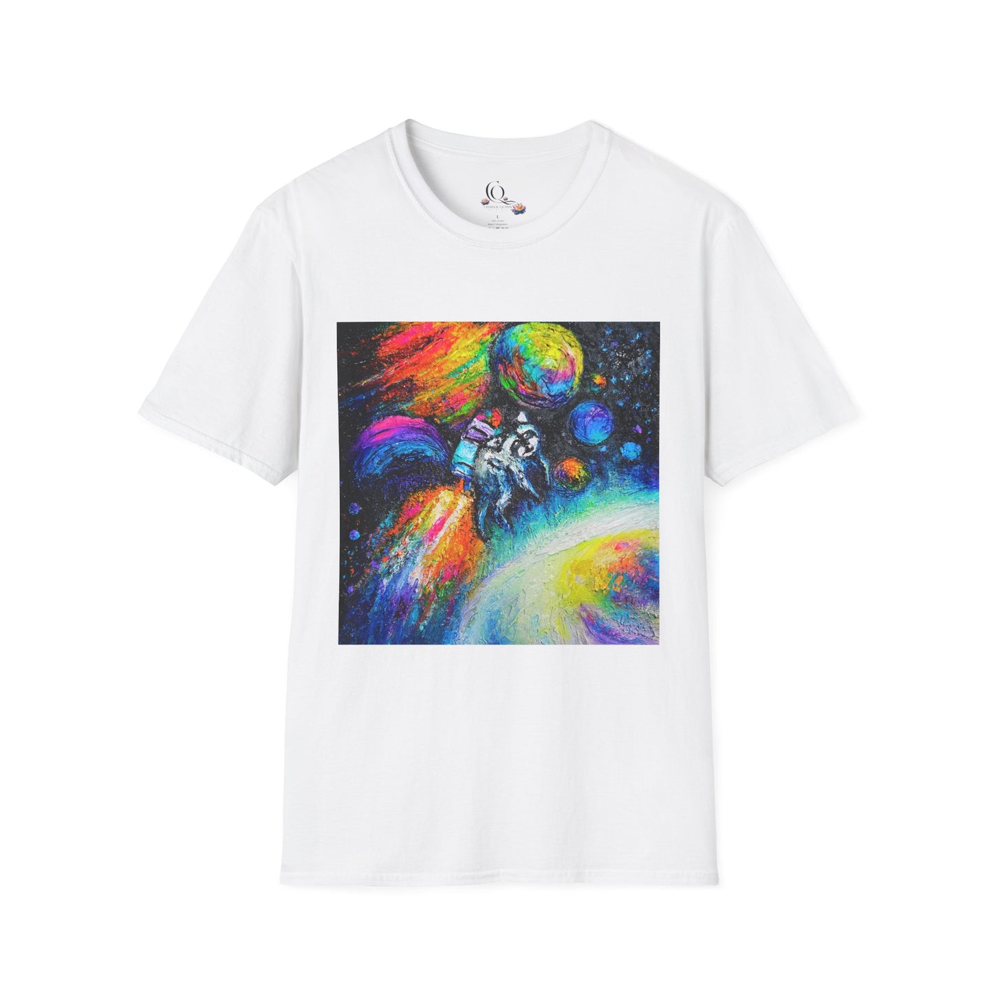 Jimothy in Space Painting T-Shirt — Colorful Cosmic Space Art Tee