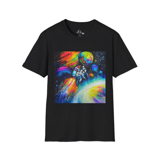 Jimothy in Space Painting T-Shirt — Colorful Cosmic Space Art Tee