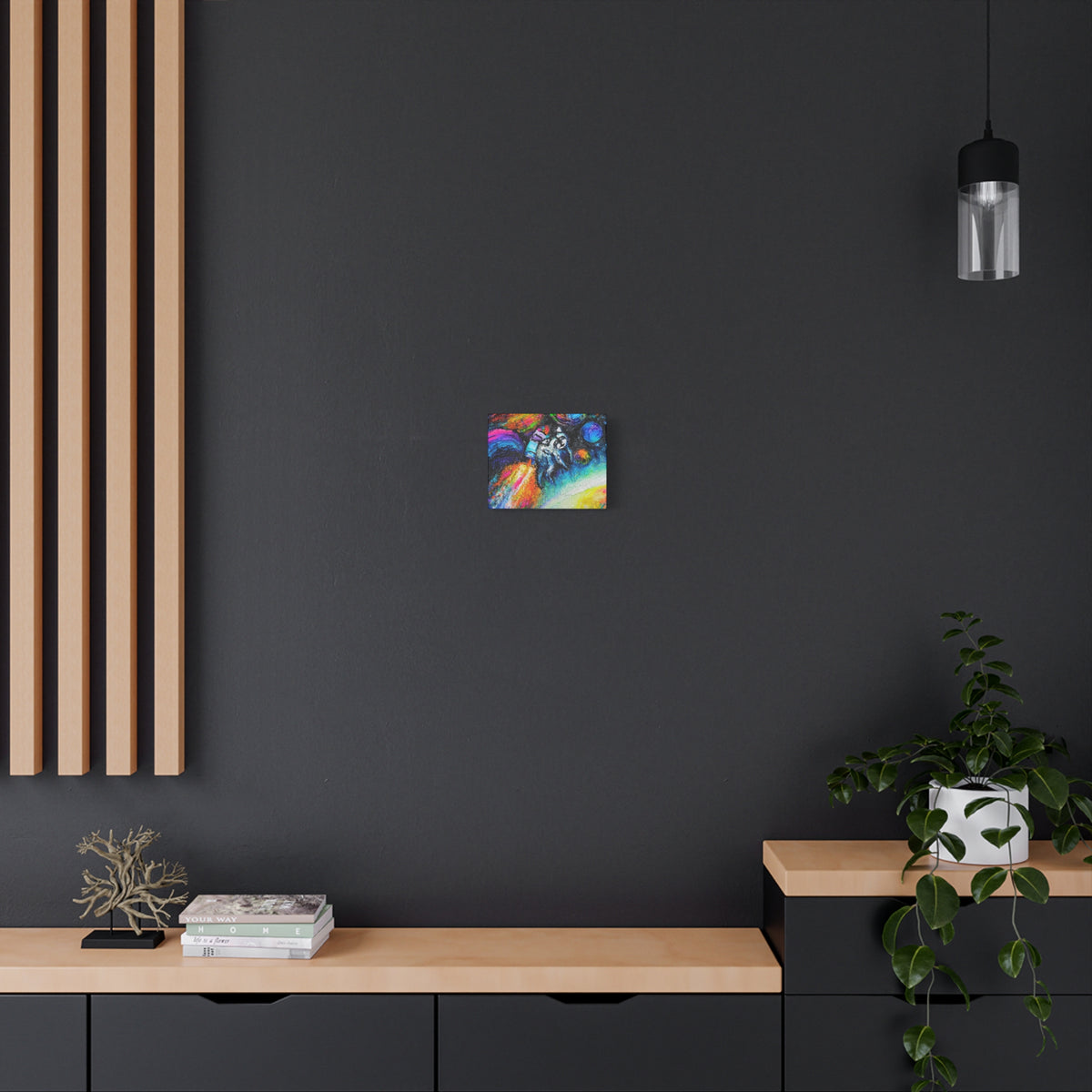 Colorful Astronaut Jimothy Matte Stretched Canvas
