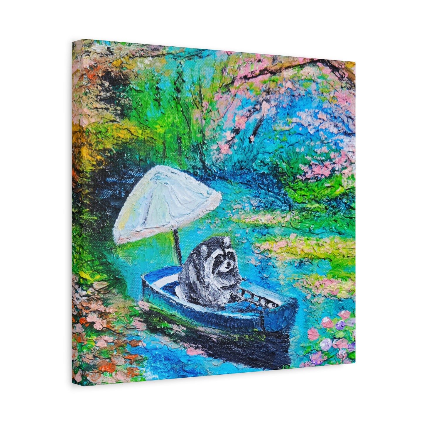 Jimothy Rows a Boat Print — Colorful Matte Stretched Canvas Art