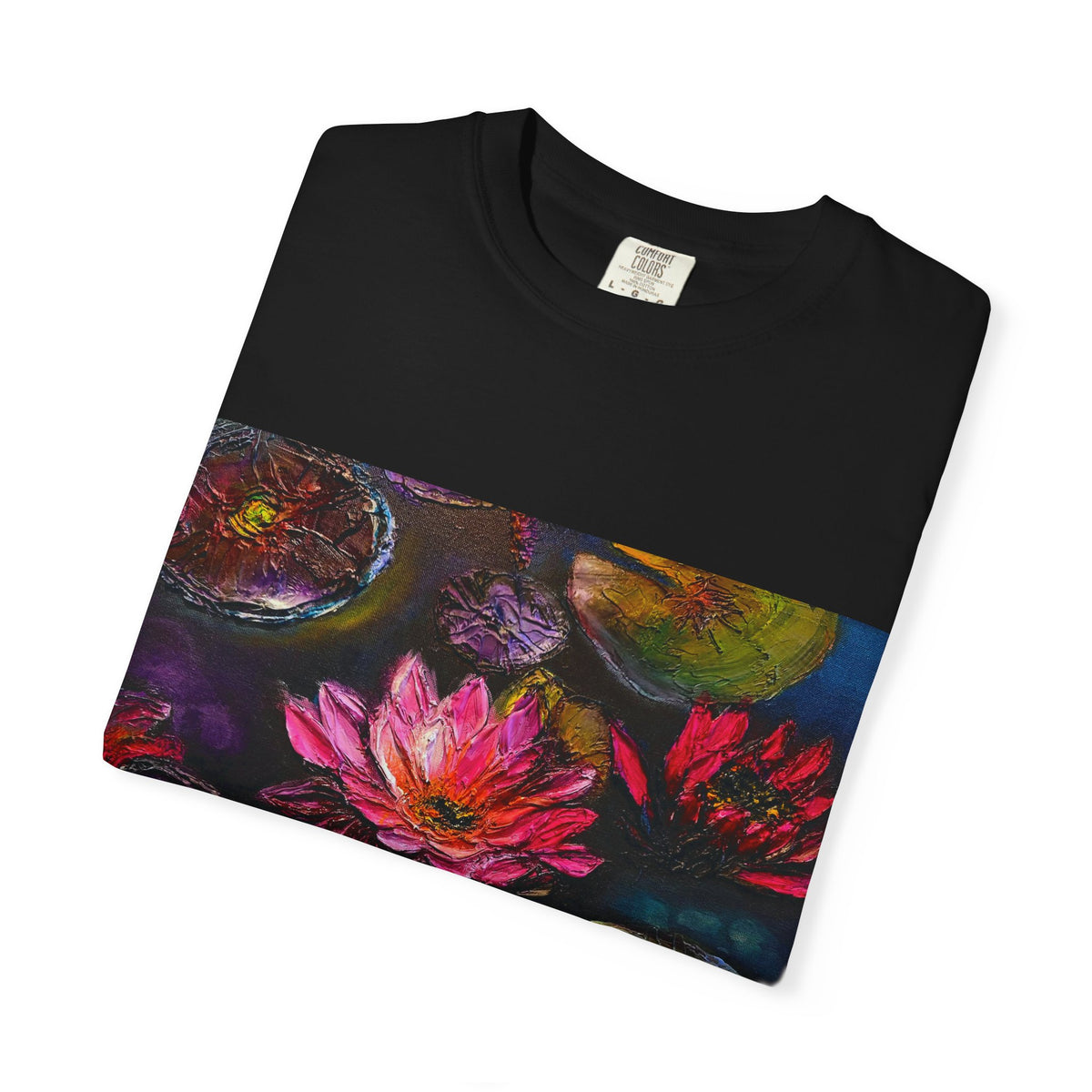 Waterlily Art T-Shirt — Charlie Quinn Arts Floral Graphic Tee
