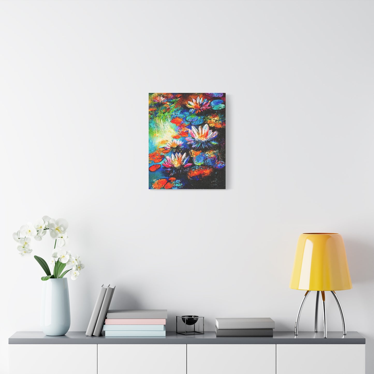 Signature Water Lillies by Charlie Quinn Arts on Matte Stretched Canvas