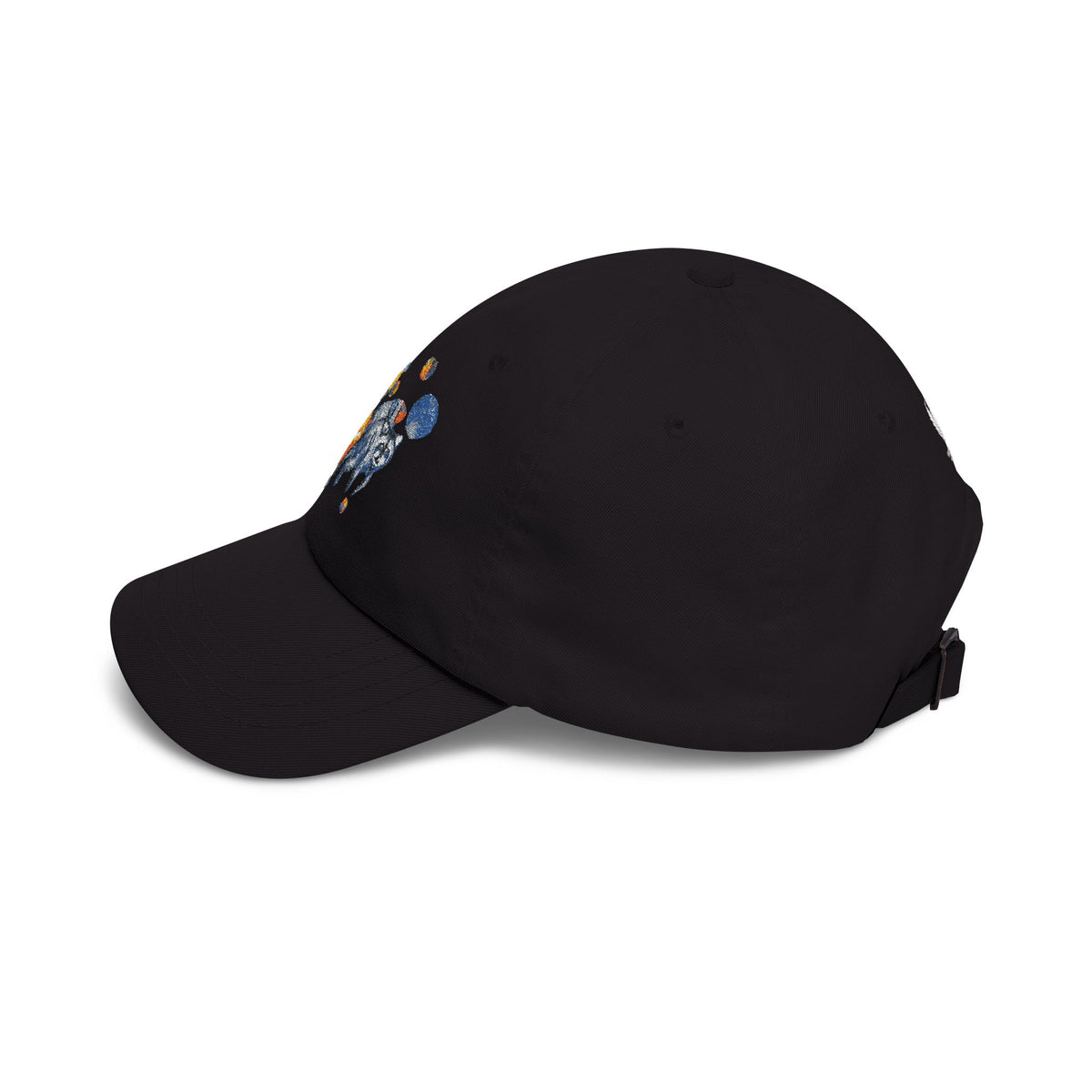 Astronaut Jimothy Dad Cap — Retro Space Raccoon Embroidered Baseball Hat