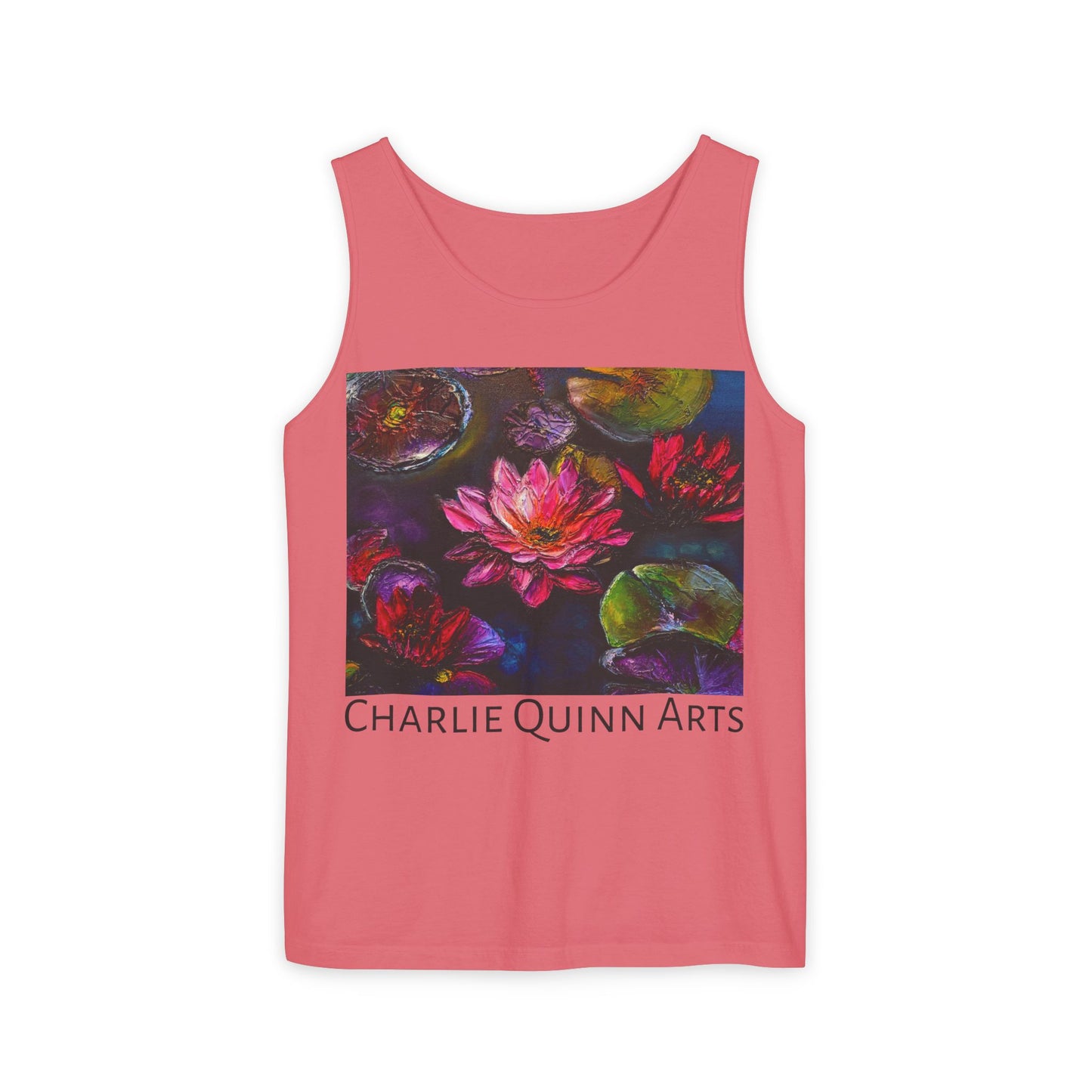 Waterlily Art Tank Top — Charlie Quinn Arts Floral Painting Tee