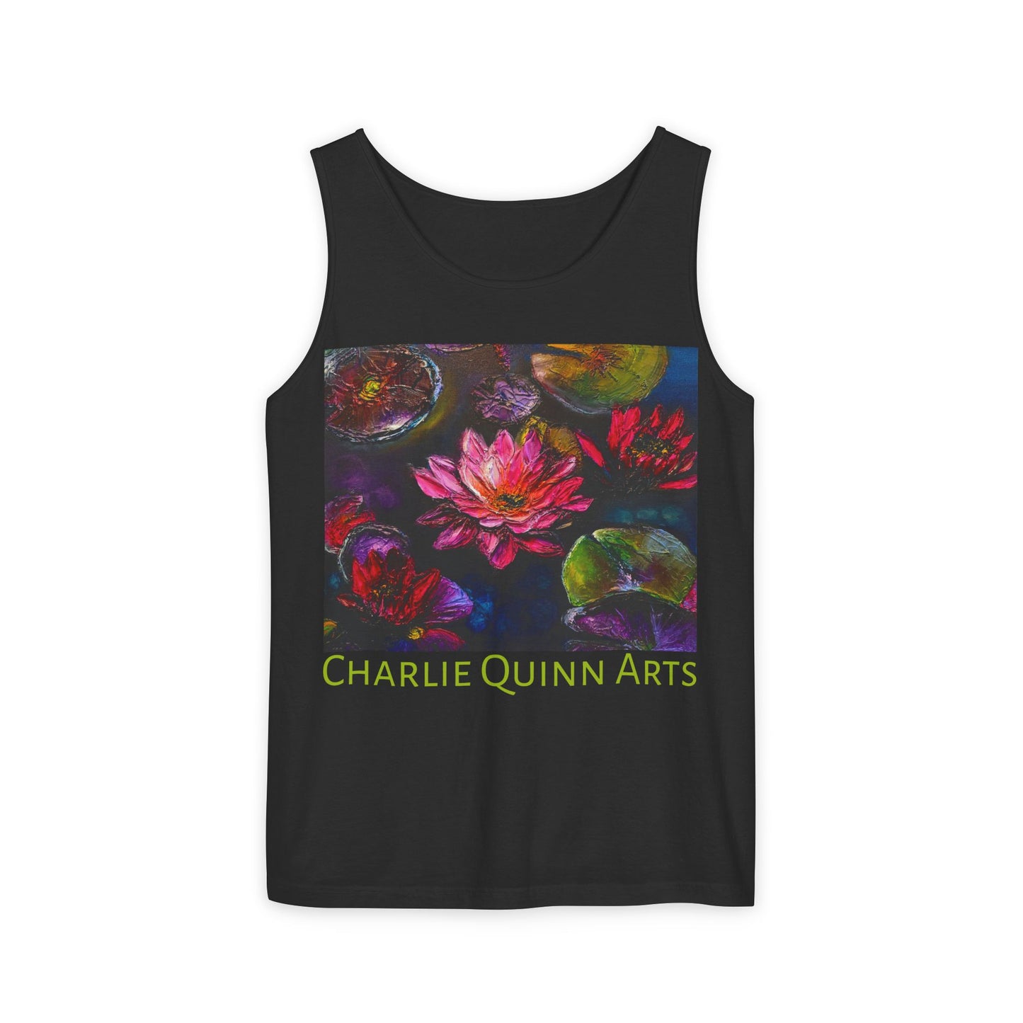 Waterlily Art Tank Top — Charlie Quinn Arts Floral Painting Tee
