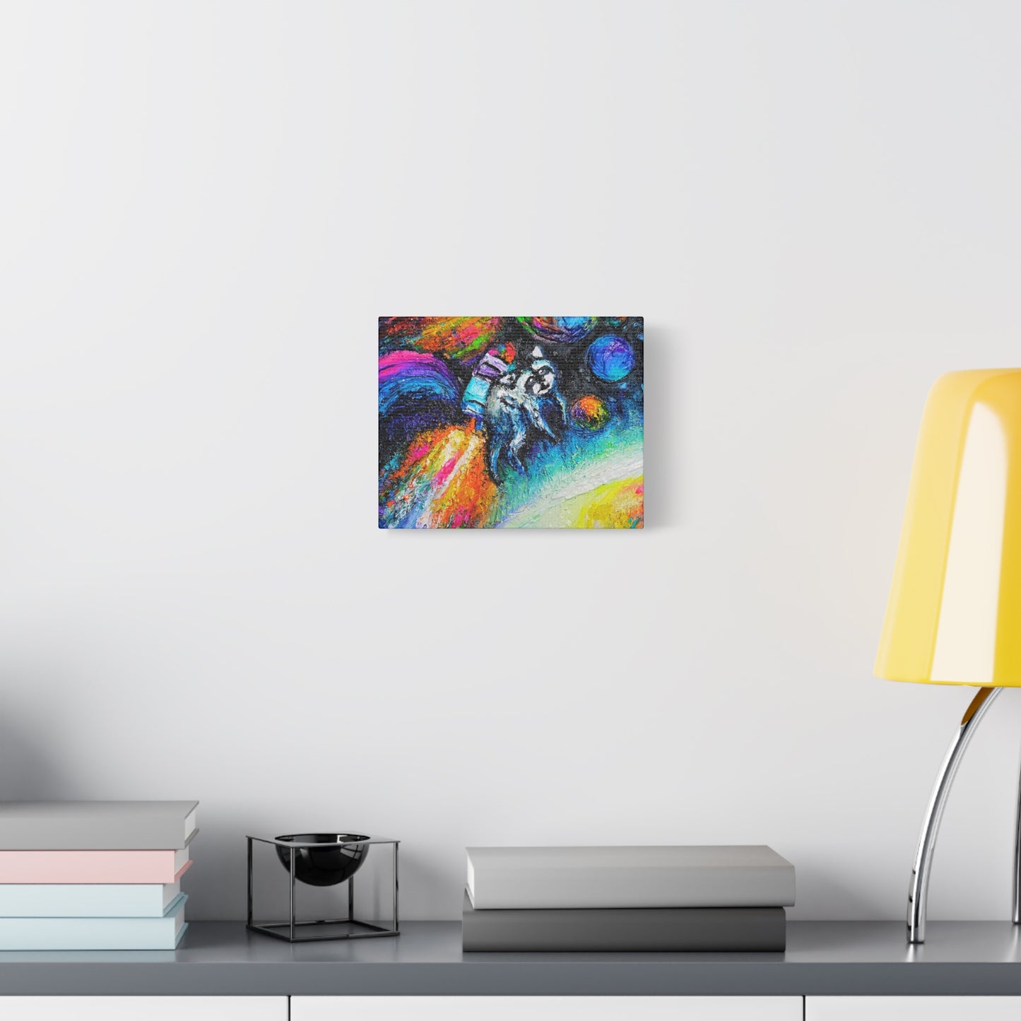 Colorful Astronaut Jimothy Matte Stretched Canvas