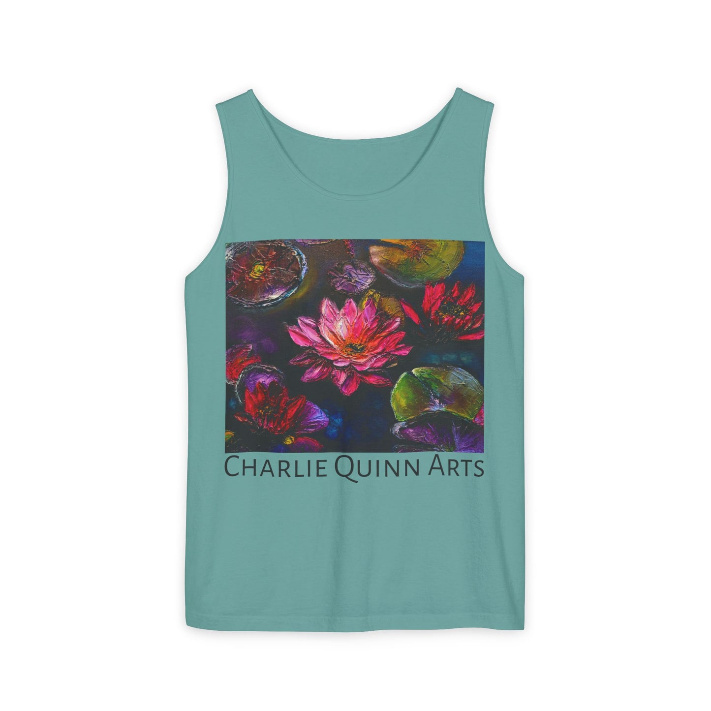 Waterlily Art Tank Top — Charlie Quinn Arts Floral Painting Tee